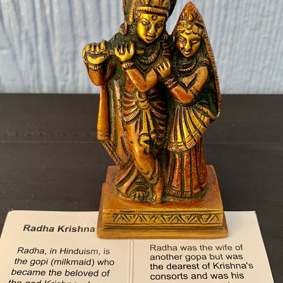 Rhada-Krishna Brass Figurine Statue - Picture 2 of 9